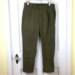 MNG Mango Olive Green Dress Pants Straight Leg